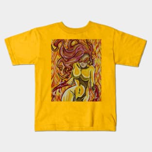 Fire Star by Scott Hulderson Kids T-Shirt